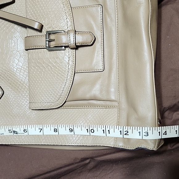 Coach Charlie Embossed Python Leather Tote Luxury Bag Old Money Quiet Luxury - Picture 15 of 16